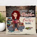 Buchmädchen - Freunde-Kissen