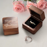 Liebe - Personalisierte Ringbox aus Holz für Verlobung und Hochzeit