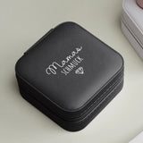 Schwarzes Schmucketui aus PU Leder mit Personalisierung - gefertigt von Love & Faith