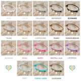 Personalisiertes PU-Lederarmband mit 2 gravierten Gold-Herz-Anhängern mit Geburtstag und Blume in verschiedenen Farben - gefertigt von Love & Faith