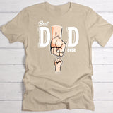 Bester Papa der Welt - Personalisiertes T-Shirt für Papa dunkel