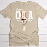 Bester Opa der Welt - Personalisiertes T-Shirt für Opa mit Namen der Enkelkinder
