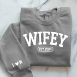 grauer Pullover personalisierbar - gefertigt von Love & Faith