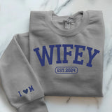 grauer Pullover personalisierbar - gefertigt von Love & Faith