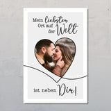 Neben Dir - Personalisiertes Poster mit Foto in Herzform