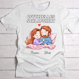 Offizielles Schlafshirt in weiß Geschenk für Paare mit personalisierter Illustration von Love & Faith