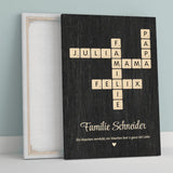 Scrabble - Personalisiertes Familienposter mit Namen im Scrabble-Design