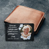 Personalisierbare Brieftascheneinlage mit deinem Design als Andenken für Trauernde - gefertigt von Love & Faith
