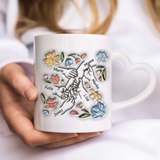 Herz Tasse Mock up Hände