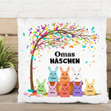 Omas Häschen - Personalisiertes Kissen für Oma und Mama