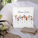 Mamas Garten - Personalisiertes Kissen für Mama und Oma mit Geburtsblumen