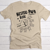 Bester Papa Ever - Personalisiertes T-Shirt für Papa und Opa