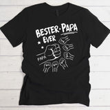 Bester Papa Ever - Personalisiertes T-Shirt für Papa und Opa (dunkel)