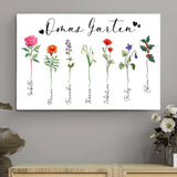 Omas Garten - Großeltern-Leinwand