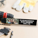 schwarzer 2m Zollstock mit eigenem Foto und Namen personalisiert von Love & Faith