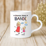 Weiße Tasse mit Herzhenkel und personalisiertem Namen – romantische Geschenkidee von Love & Faith