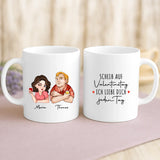 Weiße Tasse mit personalisiertem Spruch und Namen – individuelle Geschenkidee von Love & Faith