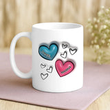 Weiße Tasse mit personalisiertem Spruch und Namen – individuelle Geschenkidee von Love & Faith