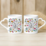 Weiße Tasse mit Herzhenkel und personalisiertem Namen – romantische Geschenkidee von Love & Faith
