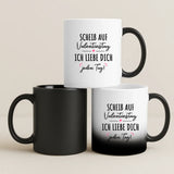 Magische Tasse mit Thermo-Farbwechsel und personalisiertem Namen – witzige Geschenkidee von Love & Faith