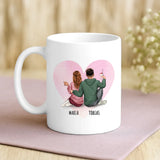 Weiße Tasse mit personalisiertem Spruch und Namen – individuelle Geschenkidee von Love & Faith
