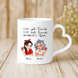 Weiße Tasse mit Herzhenkel und personalisiertem Namen – romantische Geschenkidee von Love & Faith