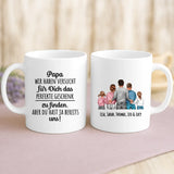 Weiße Tasse mit personalisiertem Spruch und Namen – individuelle Geschenkidee von Love & Faith