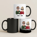 Magische Tasse mit Thermo-Farbwechsel und personalisiertem Namen – witzige Geschenkidee von Love & Faith
