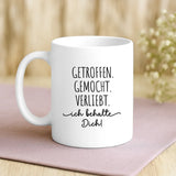 Weiße Tasse mit personalisiertem Spruch und Namen – individuelle Geschenkidee von Love & Faith