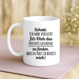 Weiße Tasse mit personalisiertem Spruch und Namen – individuelle Geschenkidee von Love & Faith