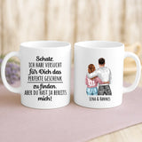 Weiße Tasse mit personalisiertem Spruch und Namen – individuelle Geschenkidee von Love & Faith