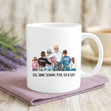 Weiße Tasse mit personalisiertem Spruch und Namen – individuelle Geschenkidee von Love & Faith