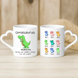 Weiße Tasse mit Herzhenkel und personalisiertem Namen – romantische Geschenkidee von Love & Faith