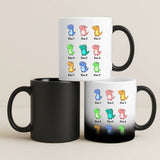 Magische Tasse mit Thermo-Farbwechsel und personalisiertem Namen – witzige Geschenkidee von Love & Faith