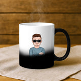 Magische Tasse mit Thermo-Farbwechsel und personalisiertem Namen – witzige Geschenkidee von Love & Faith