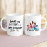 Weiße Tasse mit personalisiertem Spruch und Namen – individuelle Geschenkidee von Love & Faith