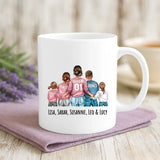 Weiße Tasse mit personalisiertem Spruch und Namen – individuelle Geschenkidee von Love & Faith