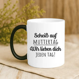 Magische Tasse mit Thermo-Farbwechsel und personalisiertem Namen – witzige Geschenkidee von Love & Faith