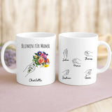 Weiße Tasse mit personalisiertem Spruch und Namen – individuelle Geschenkidee von Love & Faith