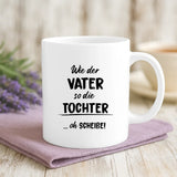 Weiße Tasse mit personalisiertem Spruch und Namen – individuelle Geschenkidee von Love & Faith