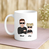 Weiße Tasse mit personalisiertem Spruch und Namen – individuelle Geschenkidee von Love & Faith