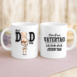 Weiße Tasse mit personalisiertem Spruch und Namen – individuelle Geschenkidee von Love & Faith