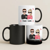 Magische Tasse mit Thermo-Farbwechsel und personalisiertem Namen – witzige Geschenkidee von Love & Faith