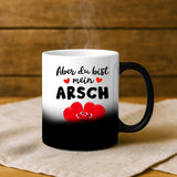 Magische Tasse mit Thermo-Farbwechsel und personalisiertem Namen – witzige Geschenkidee von Love & Faith