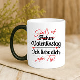 Magische Tasse mit Thermo-Farbwechsel und personalisiertem Namen – witzige Geschenkidee von Love & Faith