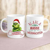 Personalisierte Tasse Weihnachtsmuffel mit Druck für beste Freunde