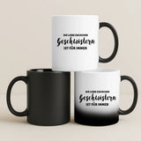 Magische Tasse mit Thermo-Farbwechsel und personalisiertem Namen – witzige Geschenkidee von Love & Faith