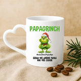 Weiße Tasse mit Herzhenkel und personalisiertem Namen – romantische Geschenkidee von Love & Faith