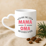 Weiße Tasse mit Herzhenkel und personalisiertem Namen – romantische Geschenkidee von Love & Faith