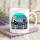 Weiße Tasse mit personalisiertem Spruch und Namen – individuelle Geschenkidee von Love & Faith